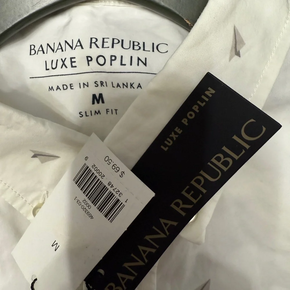 Cotton Banana Republic Men's Off- White Button Down Shirt